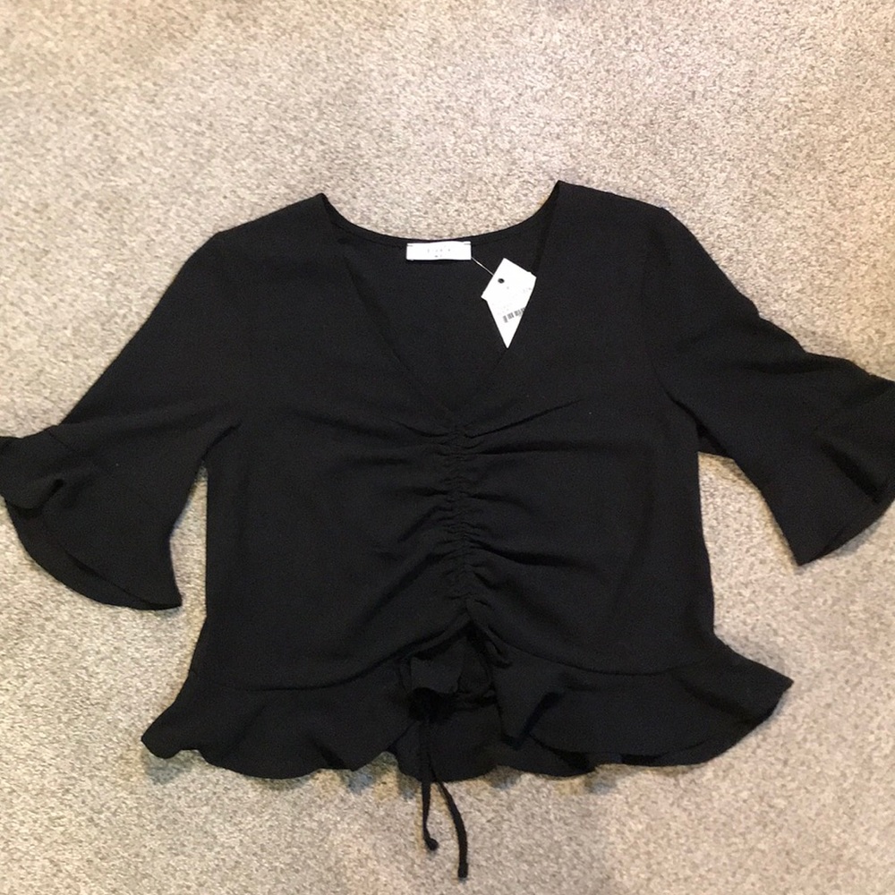 Black short sleeve dress shirt